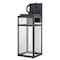 Vaxcel Hubbard 6-in 1 Light Dusk to Dawn Textured Black Outdoor Wall Lantern Clear Glass Shade T0721 - alternate 3